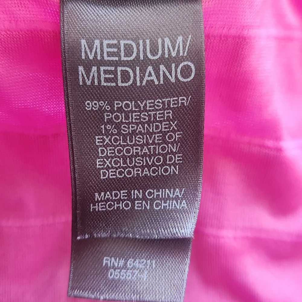 Bisou Bisou by Michele Bohbot Vintage Y2K Pink Ruffle Dress Slip M - Picture 8 of 14